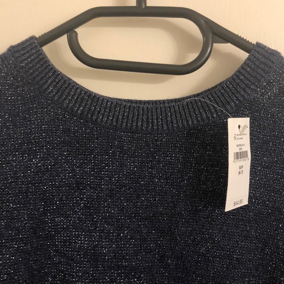 BNWT GAP Kids Navy Blue/Silver Small Sweater - Picture 5 of 10